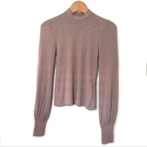 Abercrombie Ribbed Mock Neck Top